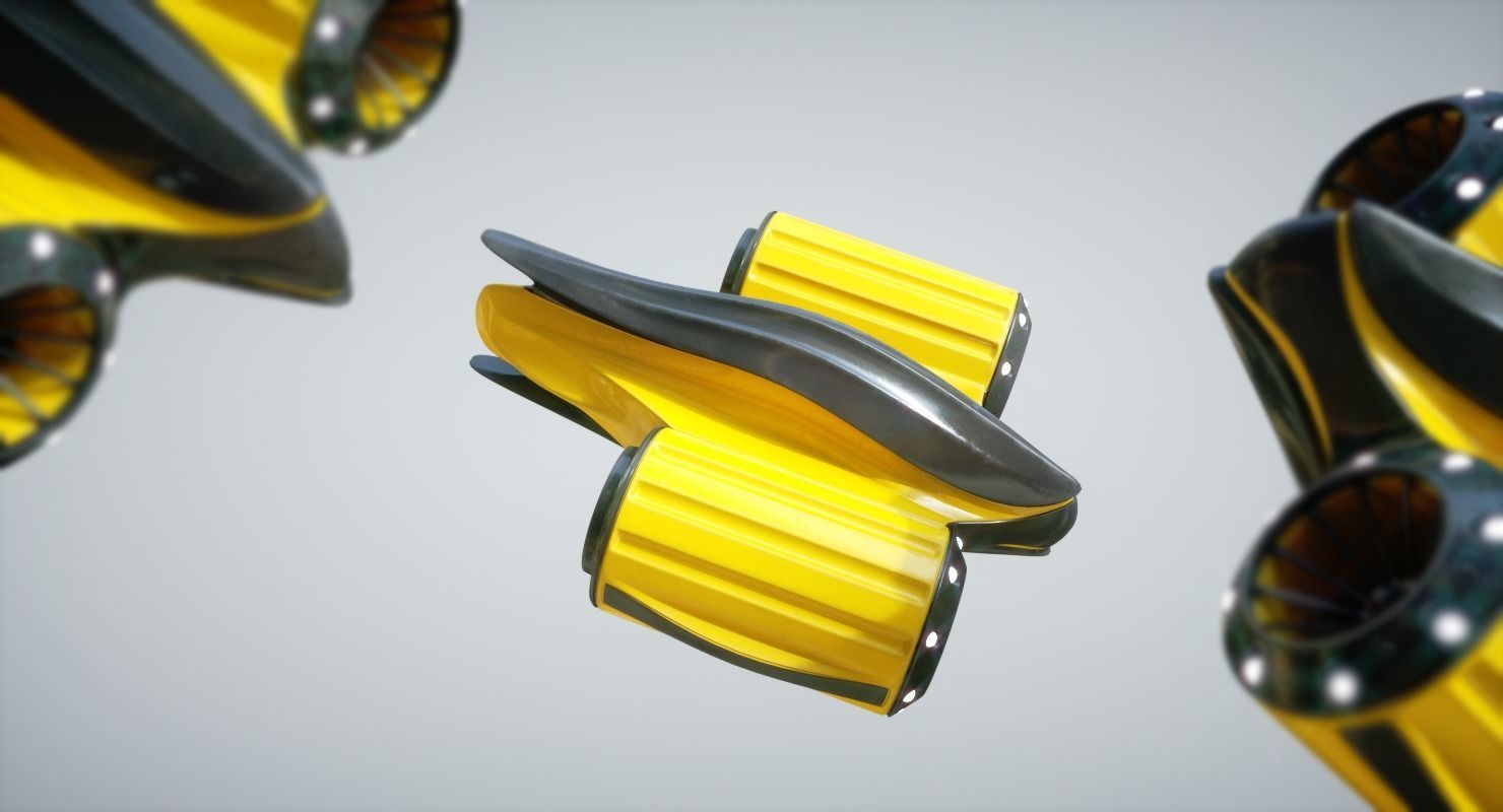 Underwater Drone Concept Low-poly 3D model_9