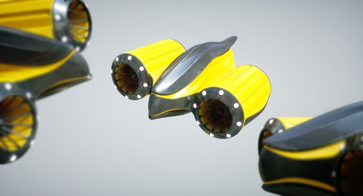 Underwater Drone Concept Low-poly 3D model_2