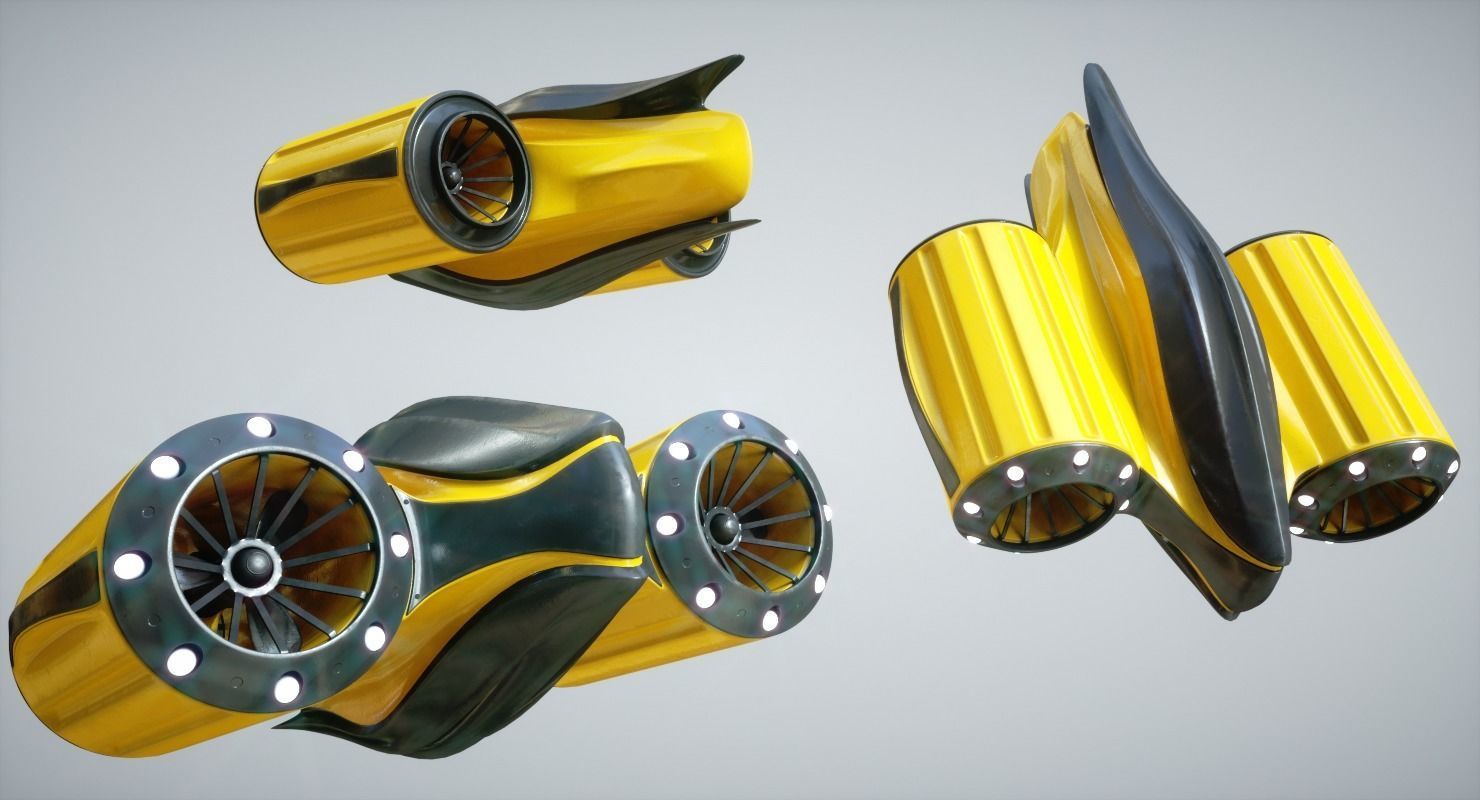 Underwater Drone Concept Low-poly 3D model_3