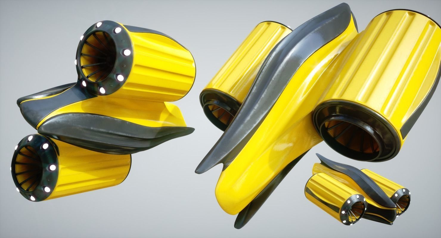 Underwater Drone Concept Low-poly 3D model_7
