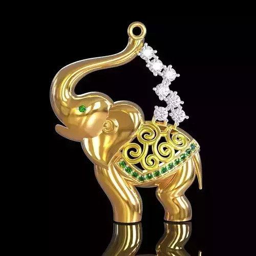  Indian Elephant pendant