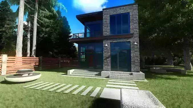 Stone house no texture