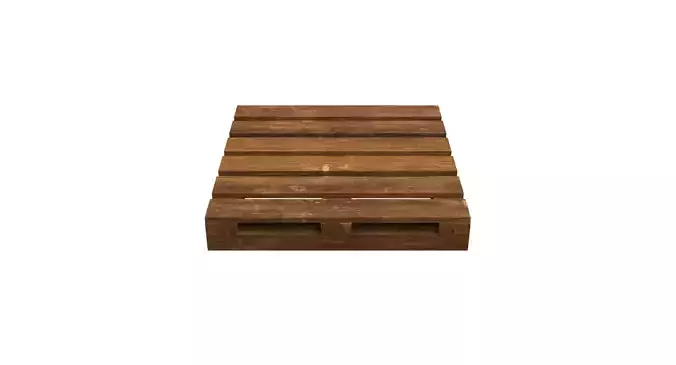 Wood pallet Low-poly 3D model