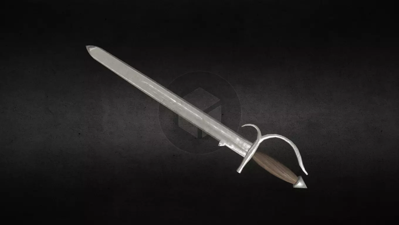 Genoese naval boarding sword Free low-poly 3D model