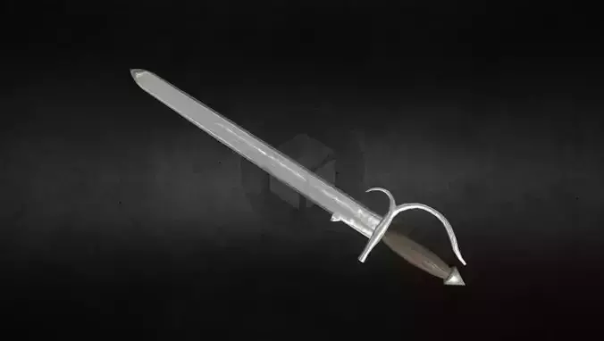 Genoese naval boarding sword Free low-poly 3D model