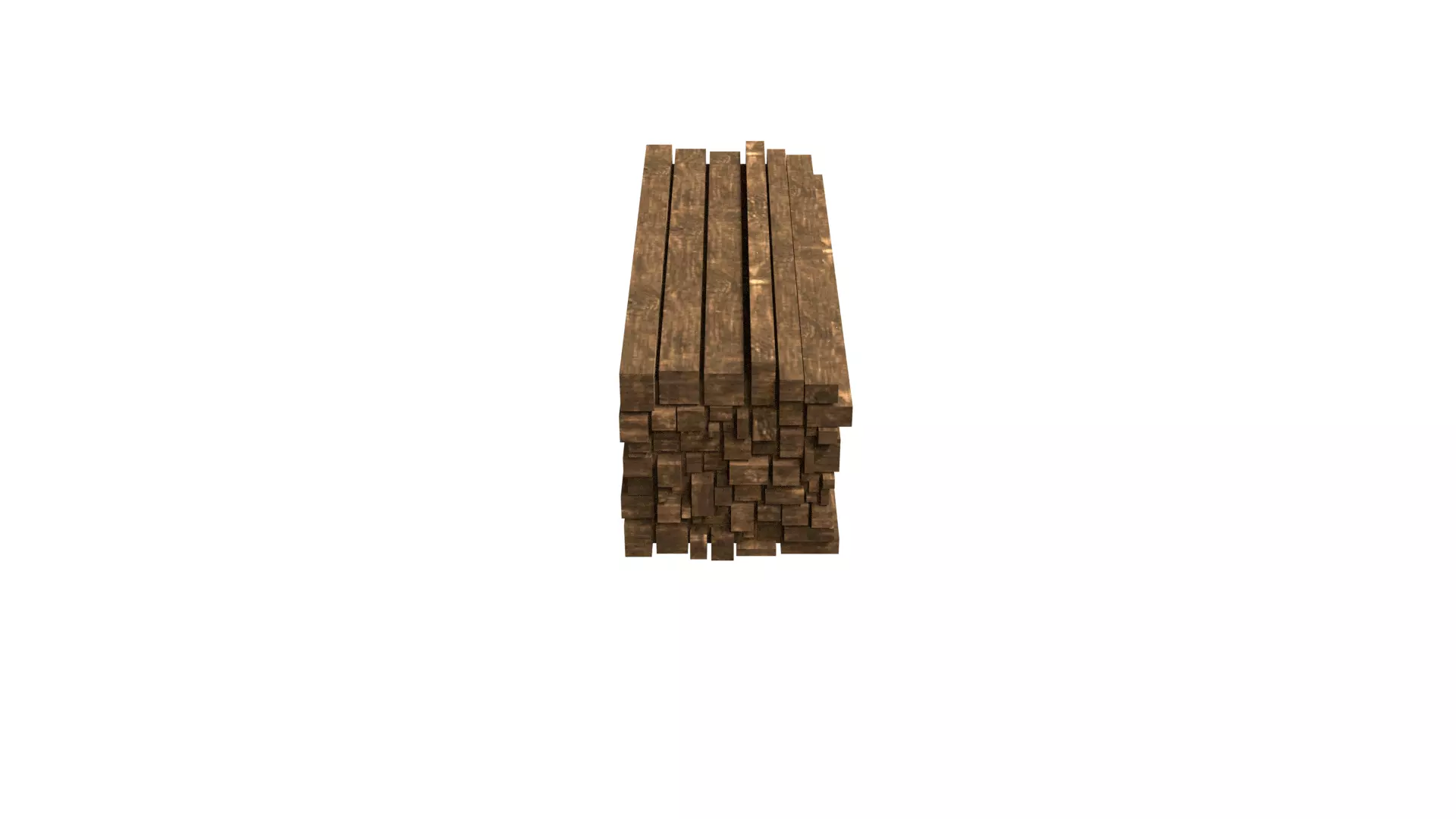 Wood stack Low-poly 3D model_0