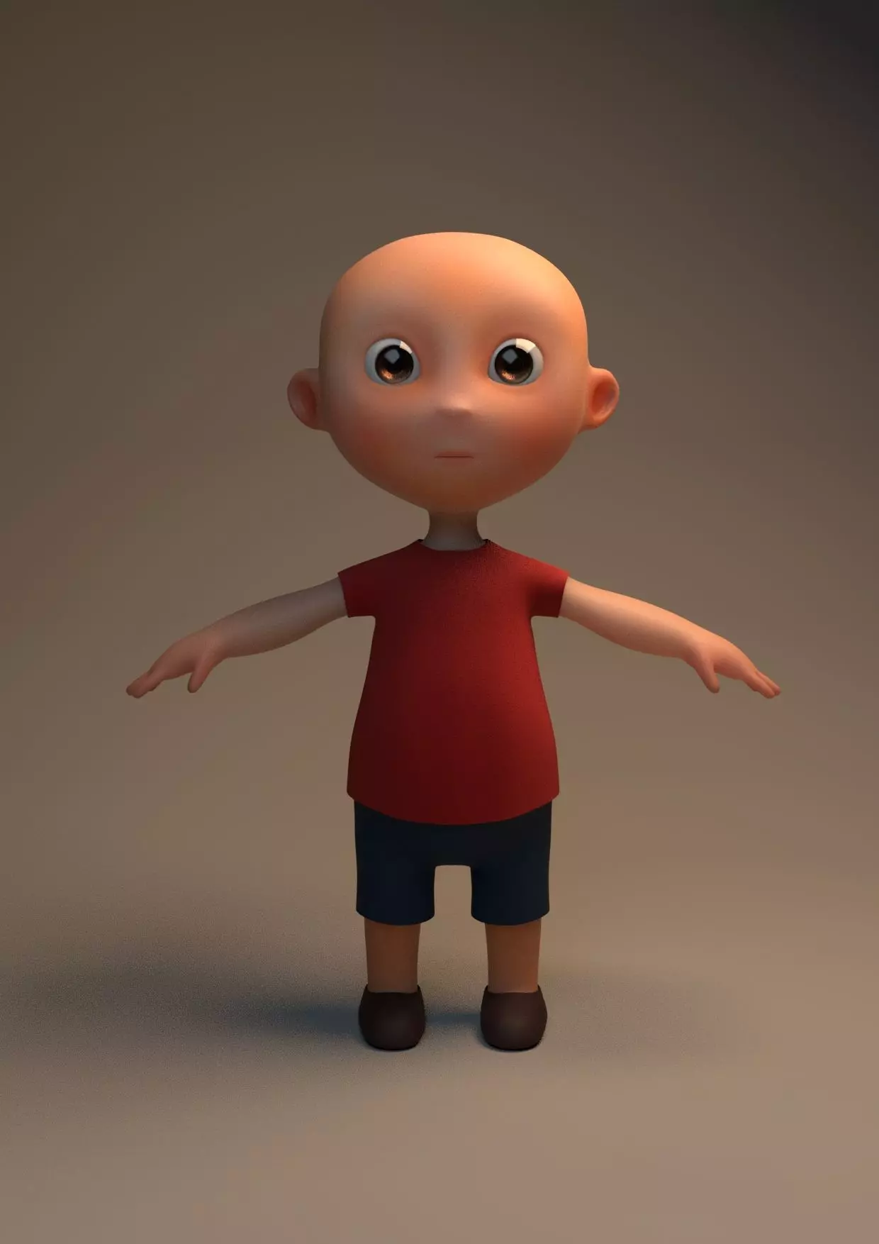 Kid model cartoon boy 3D model_0