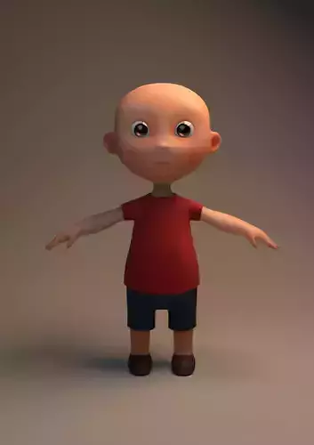 Kid model cartoon boy 3D model