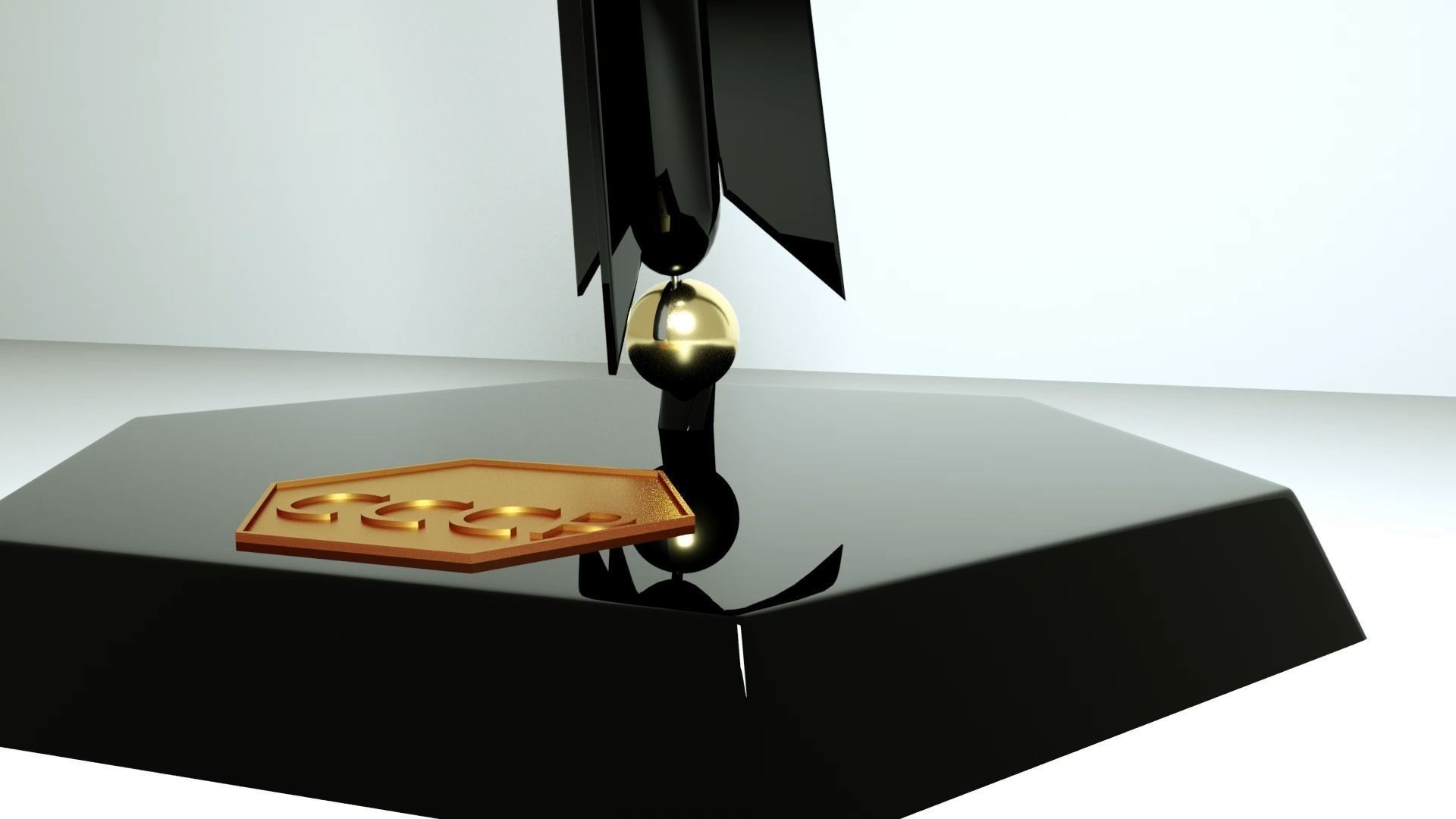 Fountain pen for the anniversary of cosmonautics 3D model_0