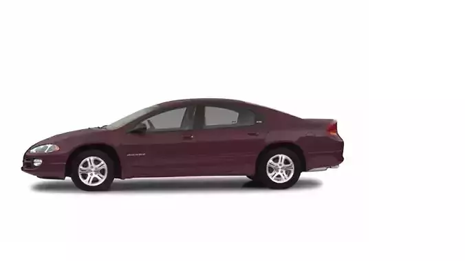 Dodge maroon car Free 3D model