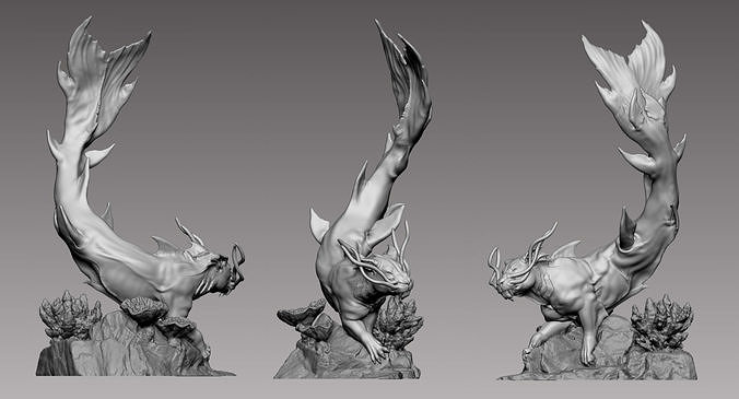 Sea Lion - 3D printable character 3D print model 3D print model