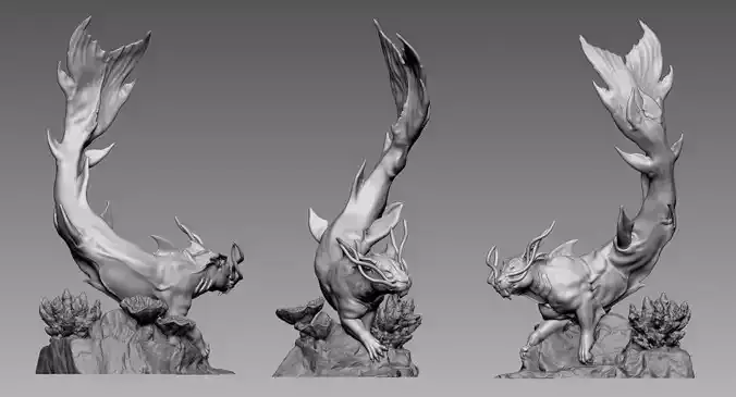 Sea Lion - 3D printable character 3D print model