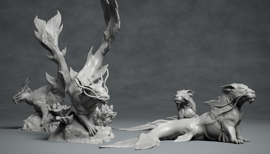 Sea Lion - 3D printable character 3D print model 3D print model_2