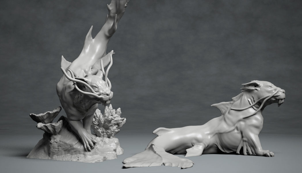 Sea Lion - 3D printable character 3D print model 3D print model_1