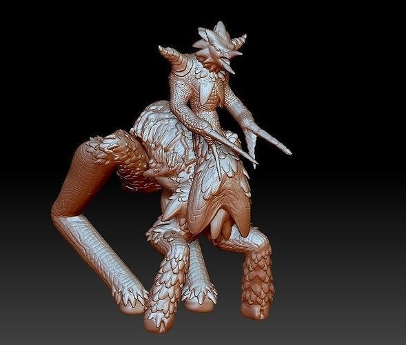 Rare Avian Centaur Jouster Free 3D model