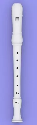 Flute plastic pipe with holes in it 3D model_0