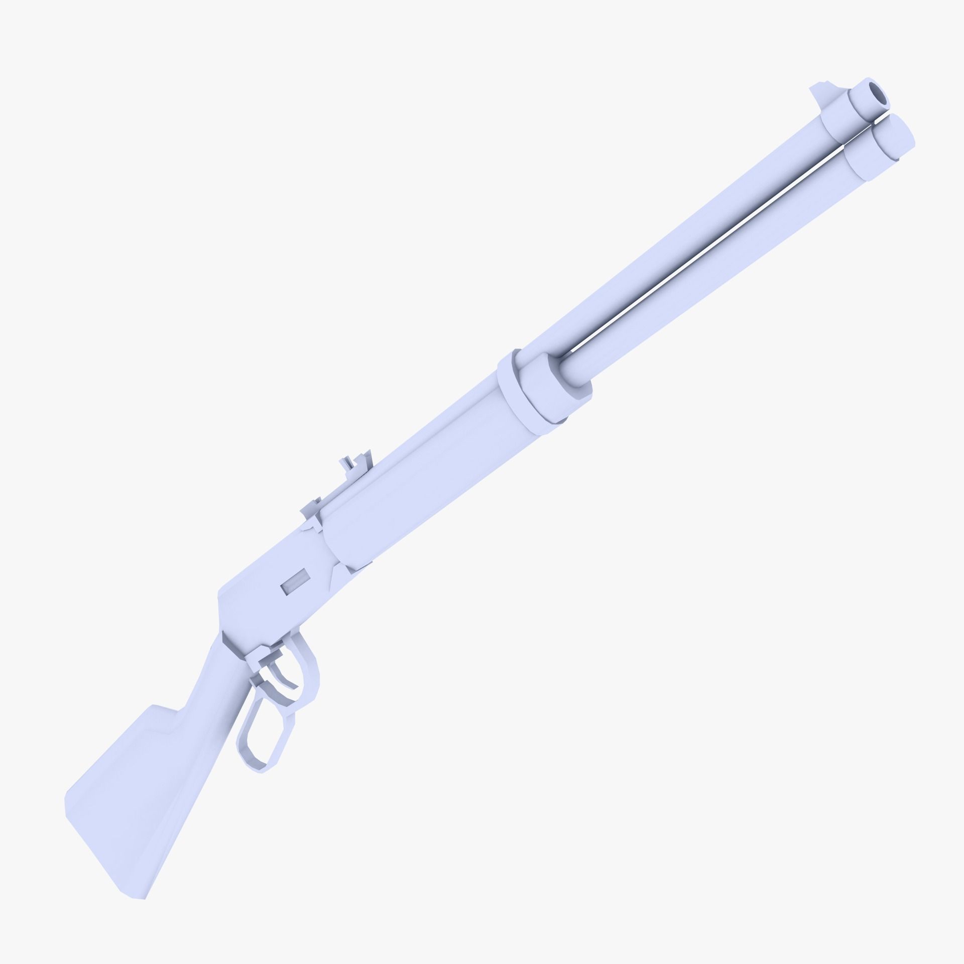 Winchester Model 1887  Low-poly 3D model_4