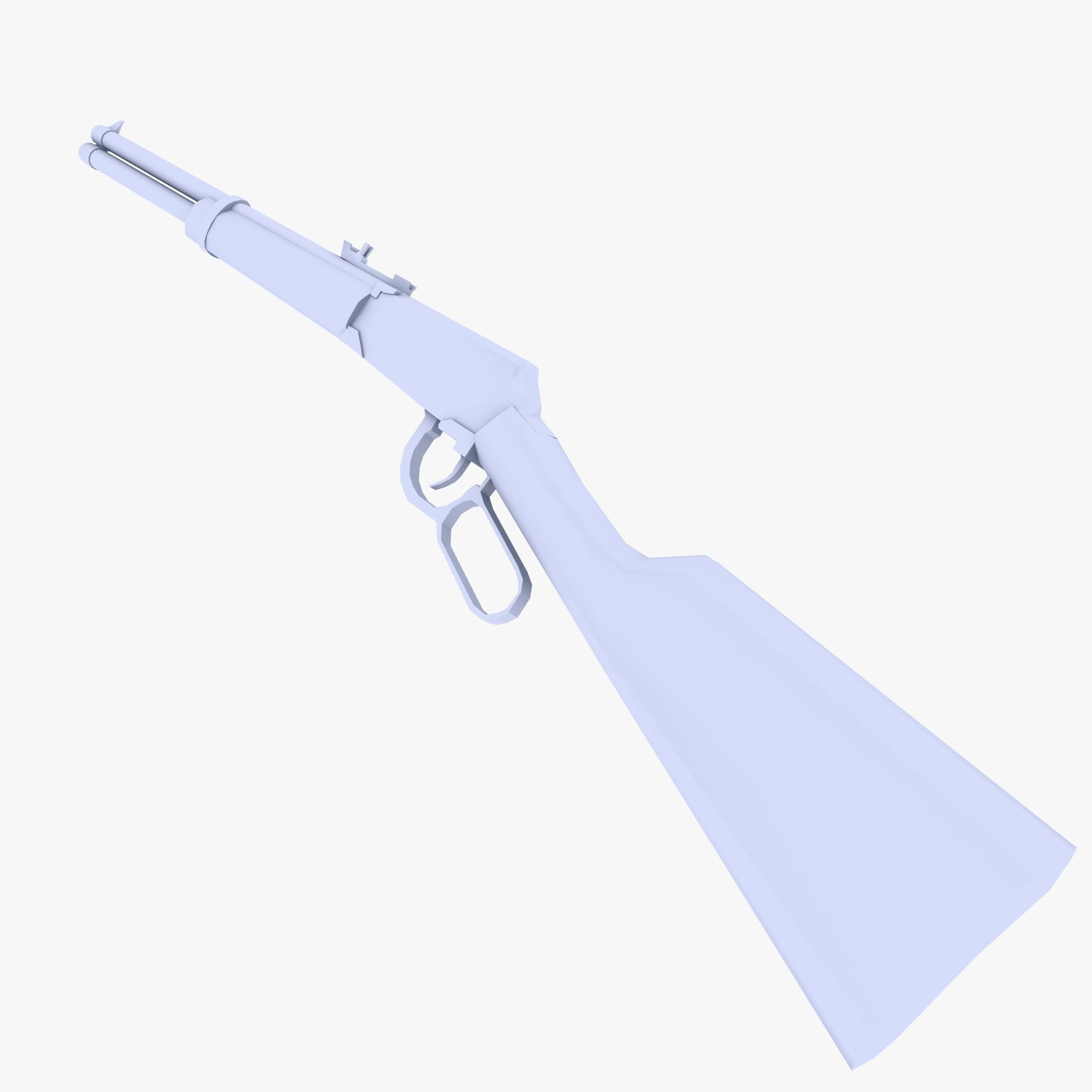 Winchester Model 1887  Low-poly 3D model_2