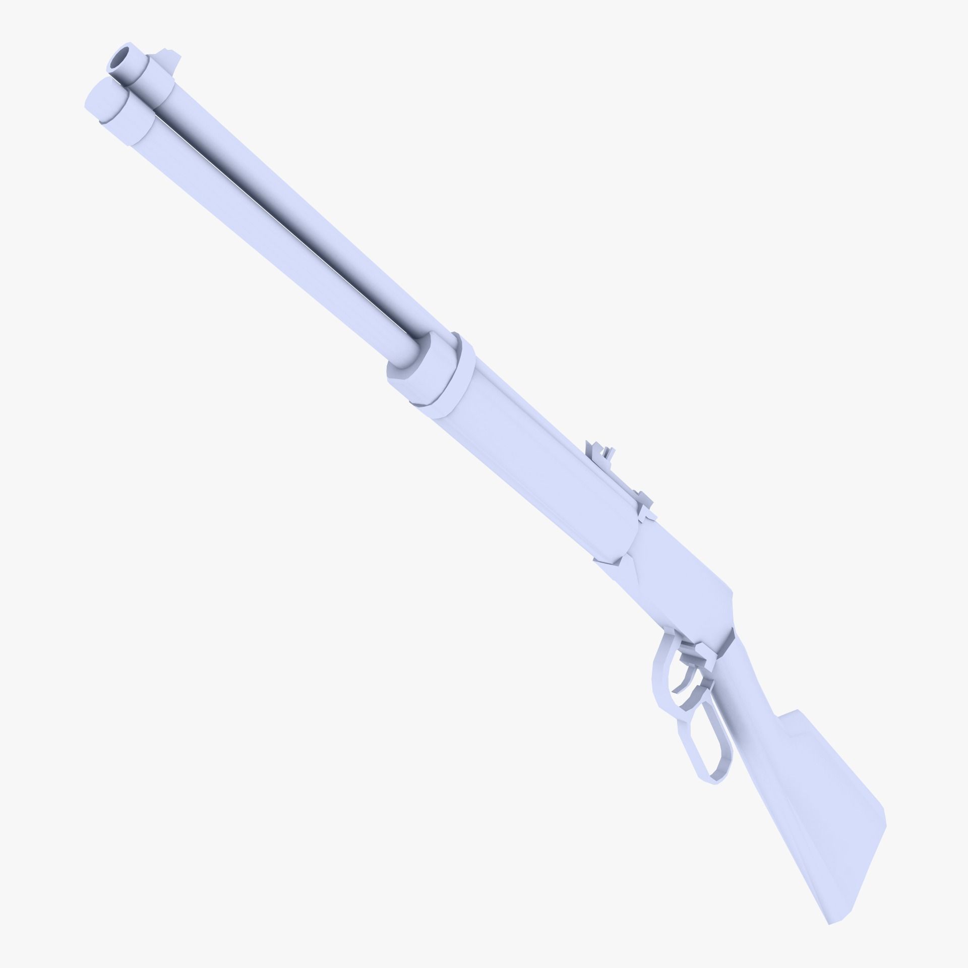 Winchester Model 1887  Low-poly 3D model_3