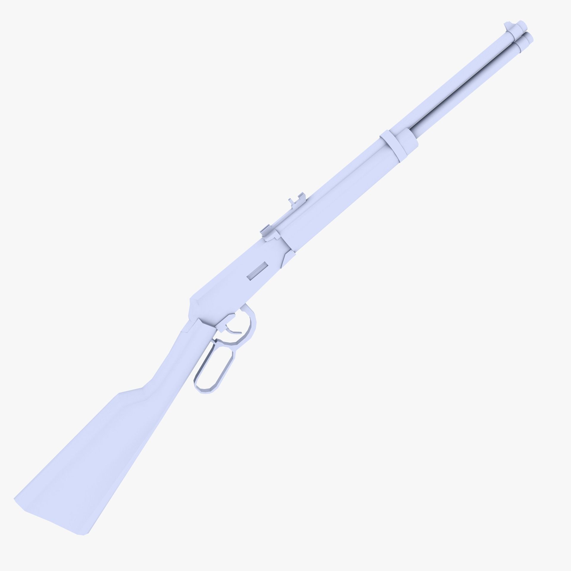 Winchester Model 1887  Low-poly 3D model_0