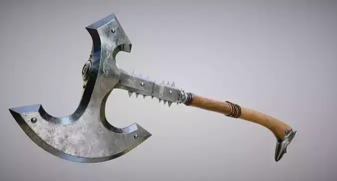 Medieval Axe Low-poly 3D model