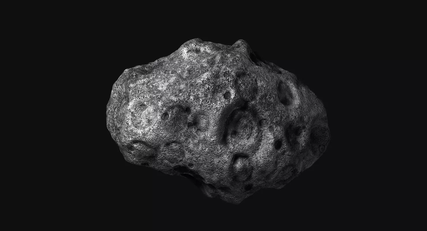 Asteroid Low-poly 3D model_0