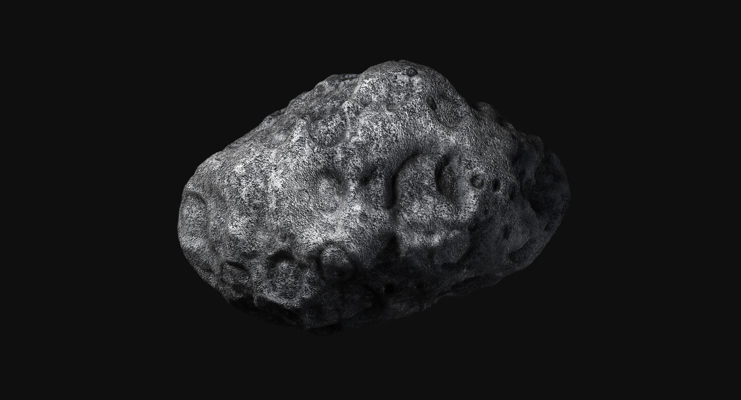 Asteroid Low-poly 3D model_1