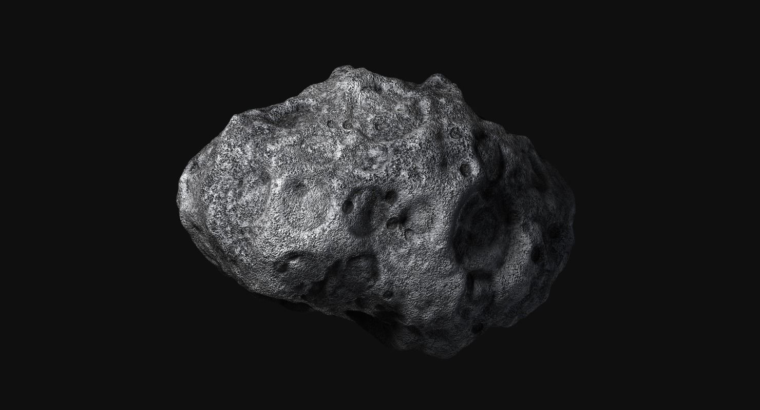 Asteroid Low-poly 3D model_3