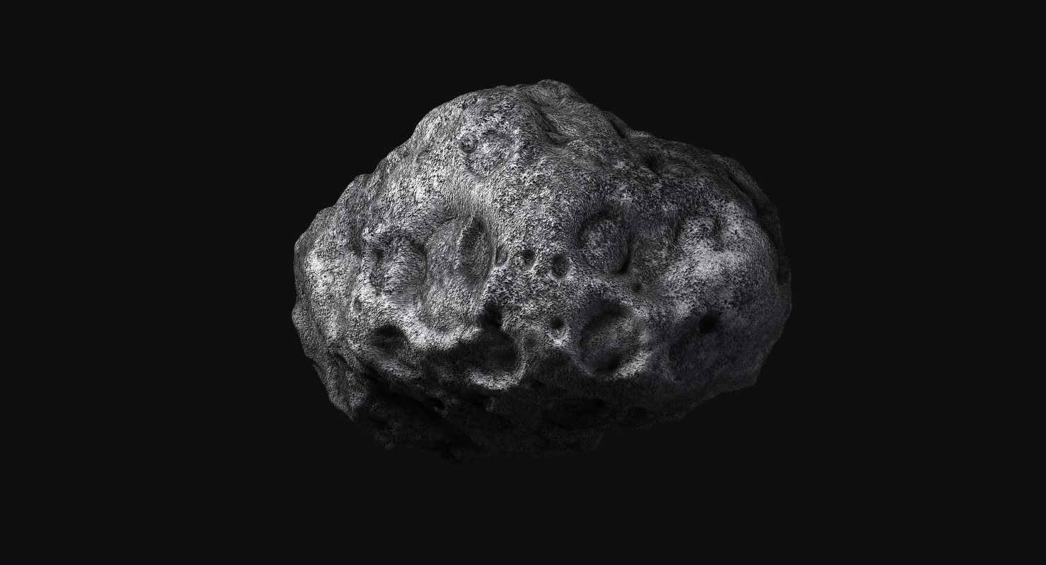Asteroid Low-poly 3D model_4