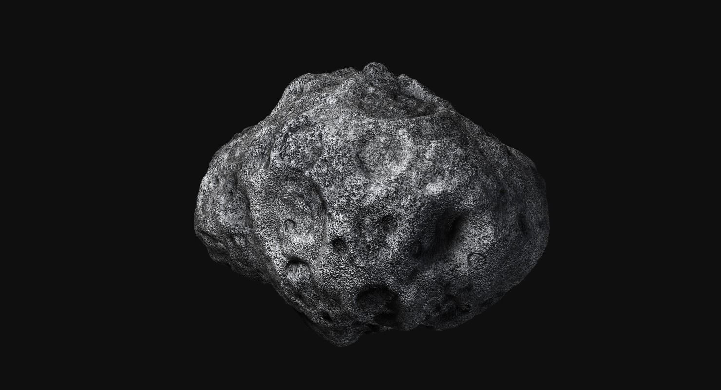 Asteroid Low-poly 3D model_5