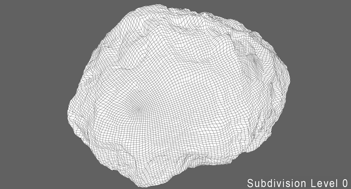 Asteroid Low-poly 3D model_7