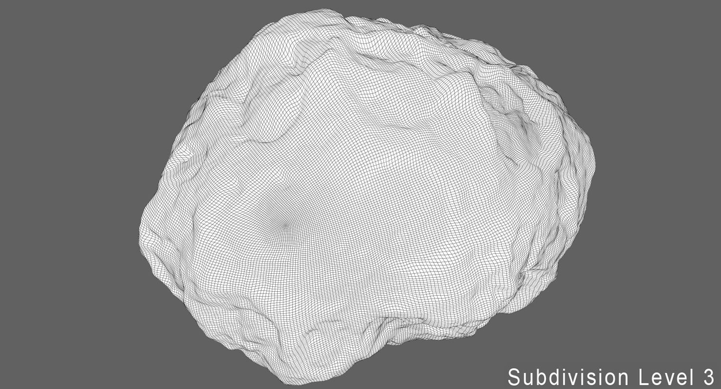 Asteroid Low-poly 3D model_8