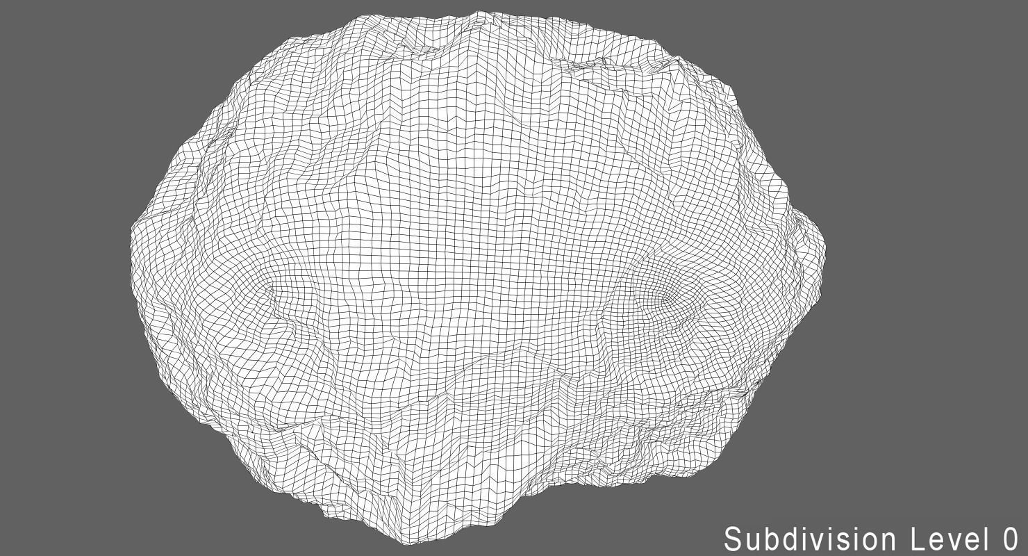 Asteroid Low-poly 3D model_9