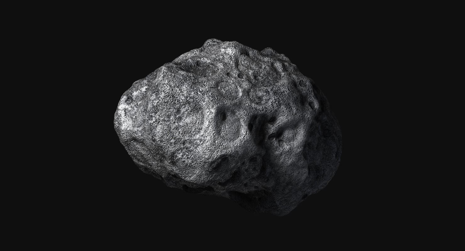 Asteroid Low-poly 3D model_6