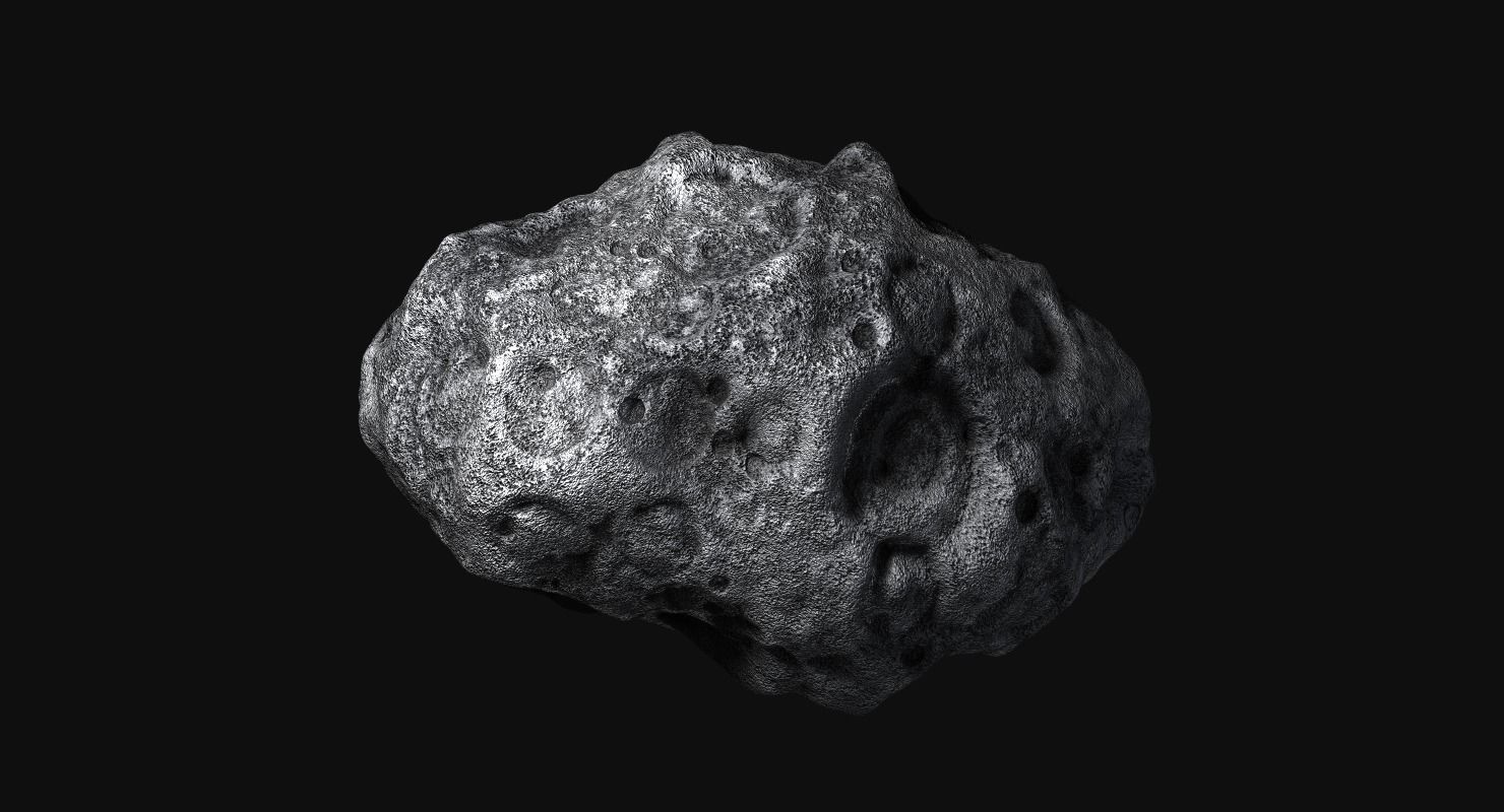 Asteroid Low-poly 3D model_2