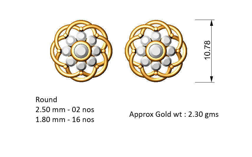 88 nose pins cad 3dm stl details 3D print model_59