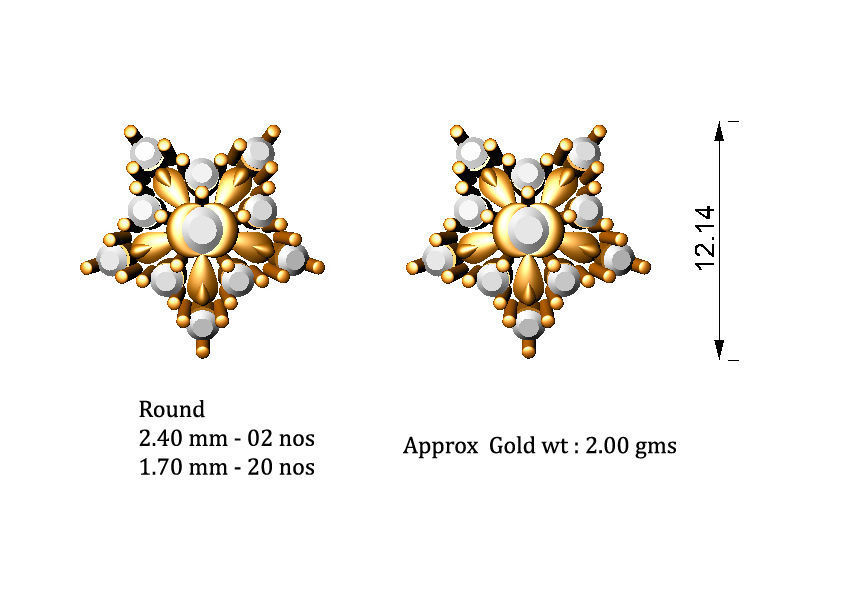 88 nose pins cad 3dm stl details 3D print model_5