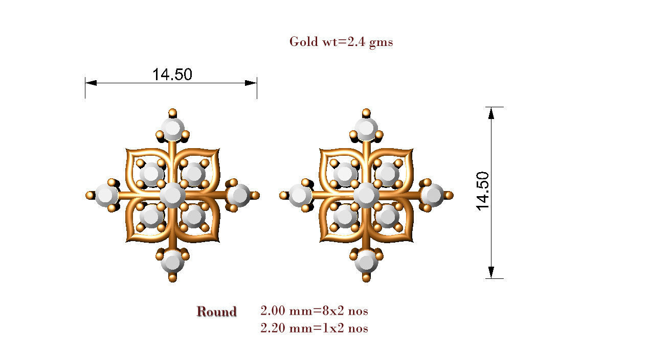 88 nose pins cad 3dm stl details 3D print model_26