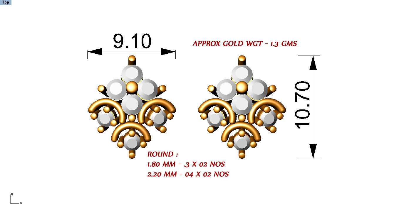 88 nose pins cad 3dm stl details 3D print model_64