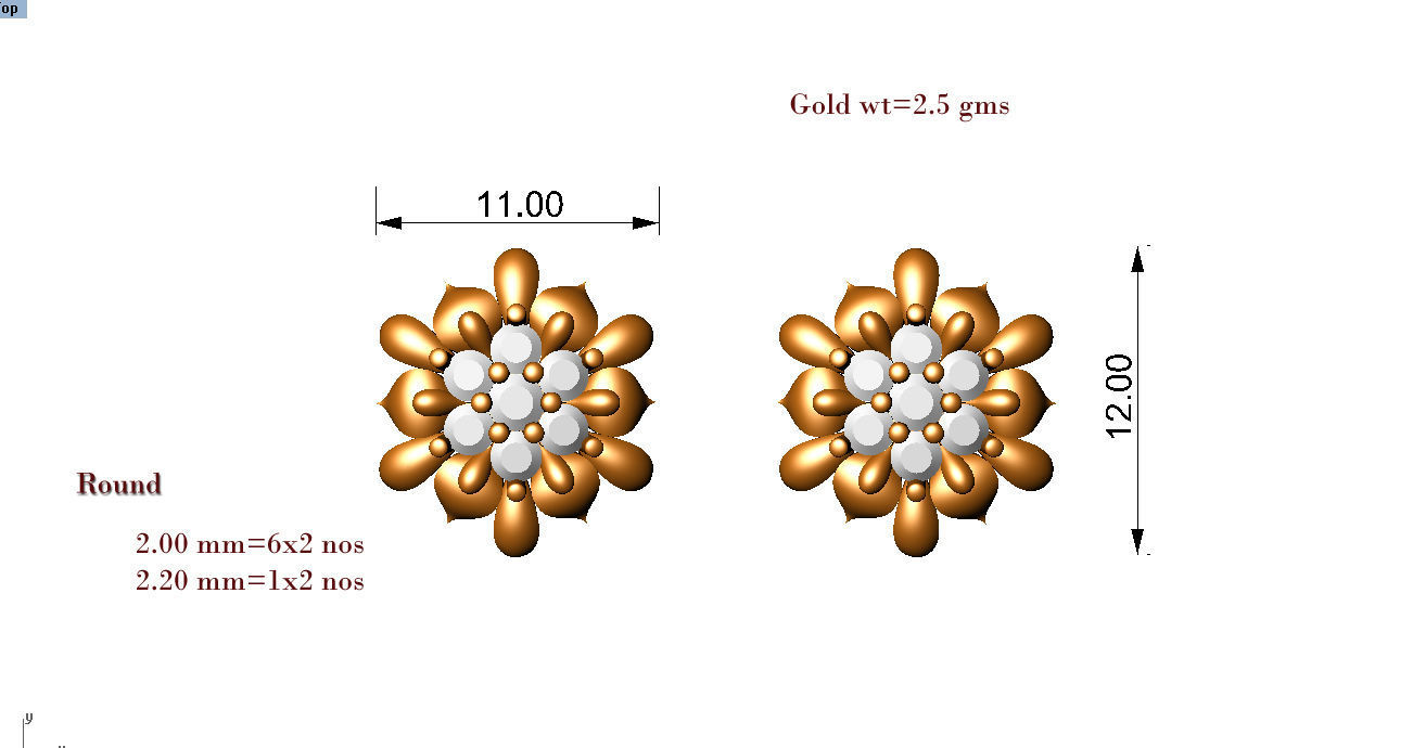 88 nose pins cad 3dm stl details 3D print model_20