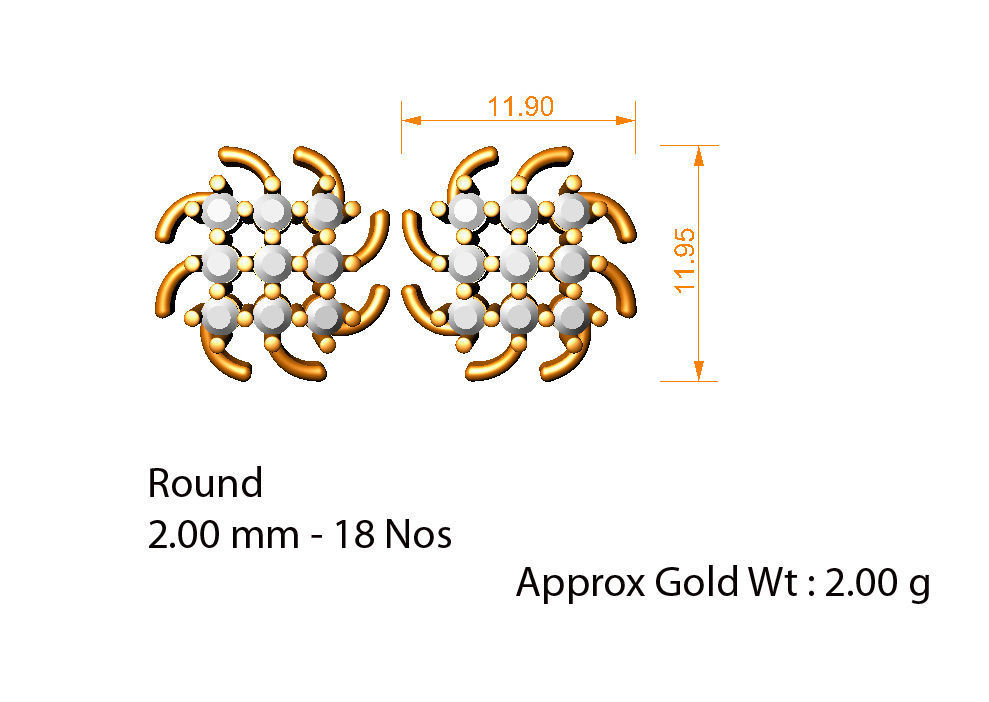 88 nose pins cad 3dm stl details 3D print model_75