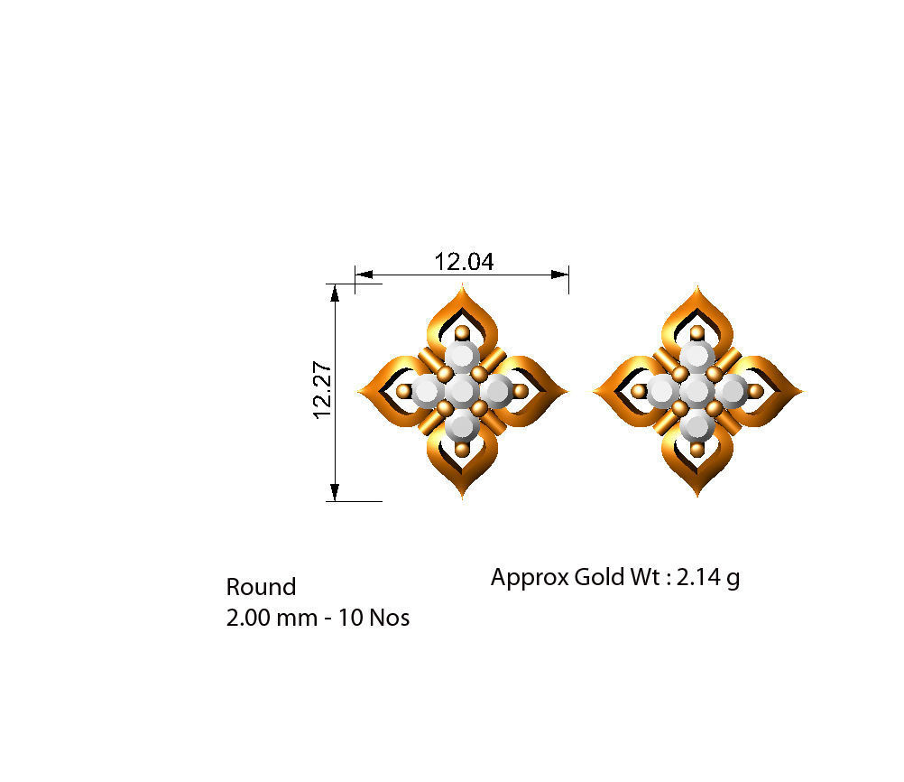 88 nose pins cad 3dm stl details 3D print model_46
