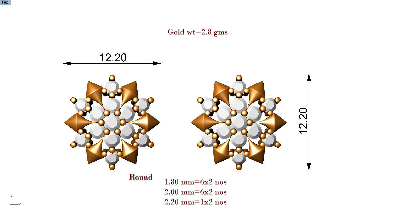 88 nose pins cad 3dm stl details 3D print model_25
