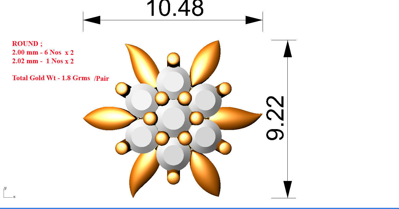 88 nose pins cad 3dm stl details 3D print model_32