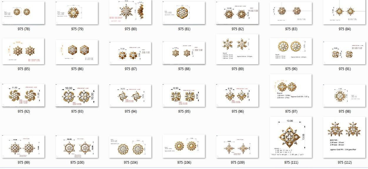 88 nose pins cad 3dm stl details 3D print model_2