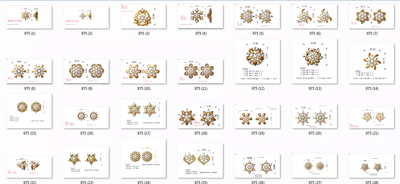 88 nose pins cad 3dm stl details 3D print model_0