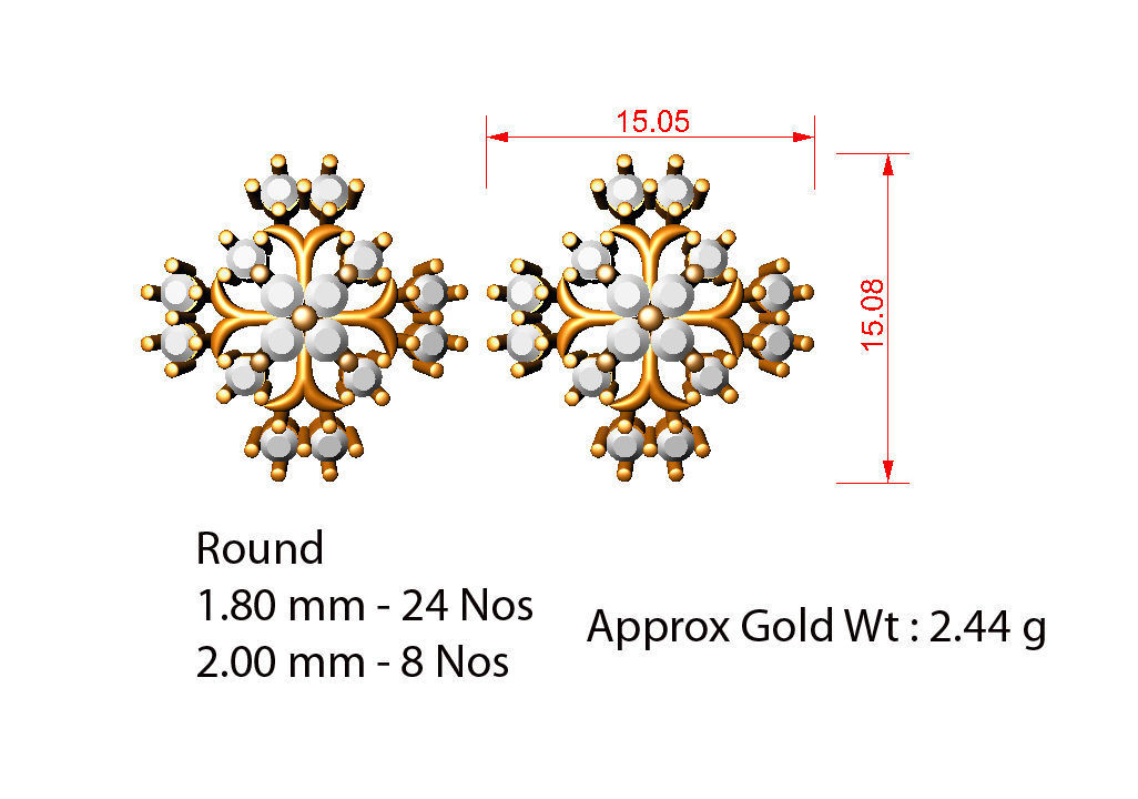 88 nose pins cad 3dm stl details 3D print model_18
