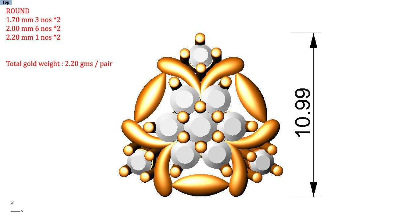88 nose pins cad 3dm stl details 3D print model_87