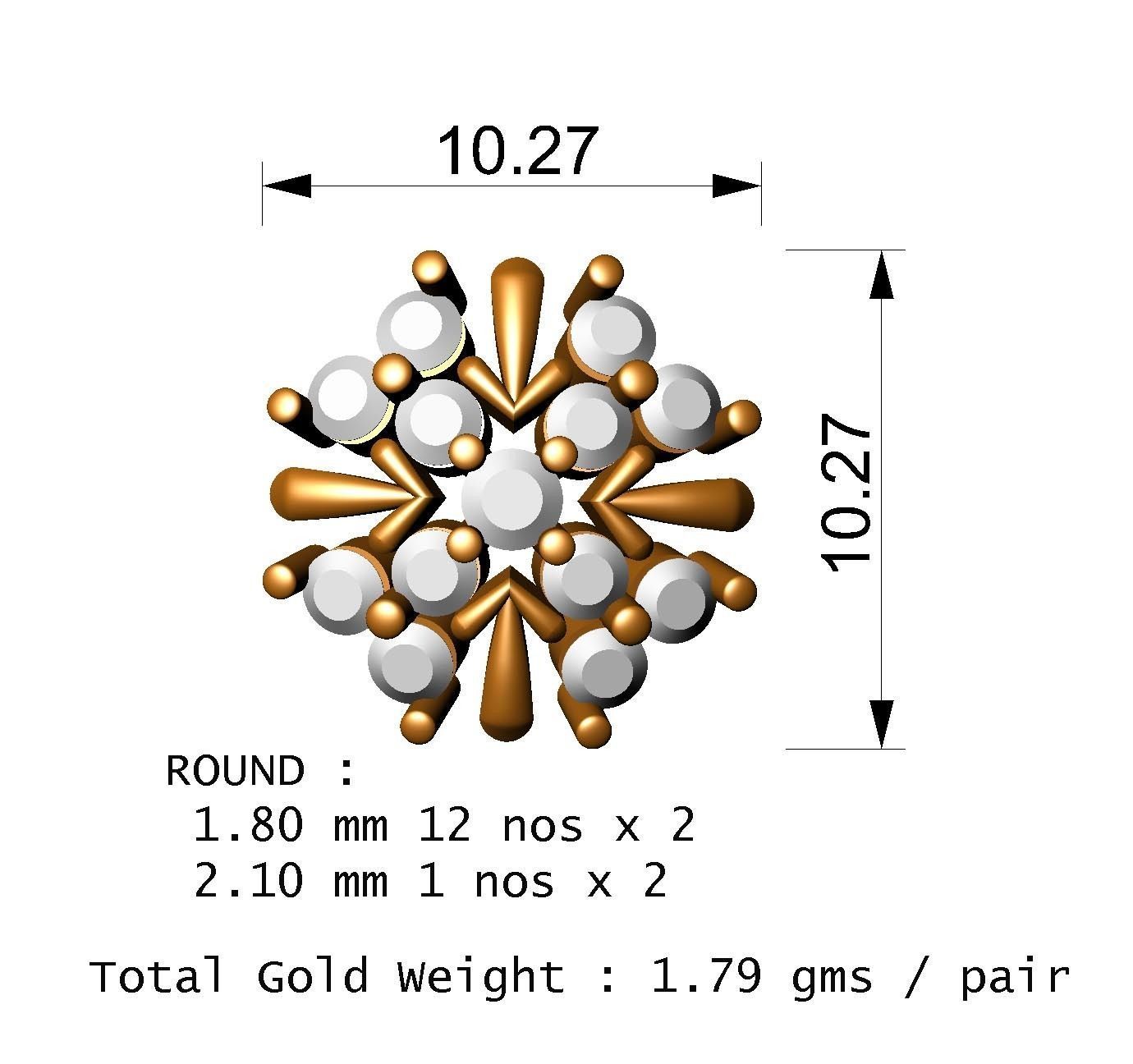 88 nose pins cad 3dm stl details 3D print model_90