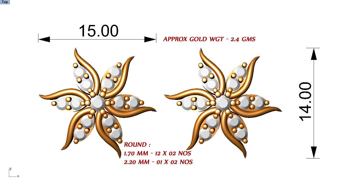 88 nose pins cad 3dm stl details 3D print model_69
